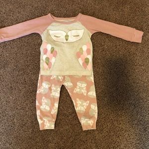 Baby girl owl pajamas